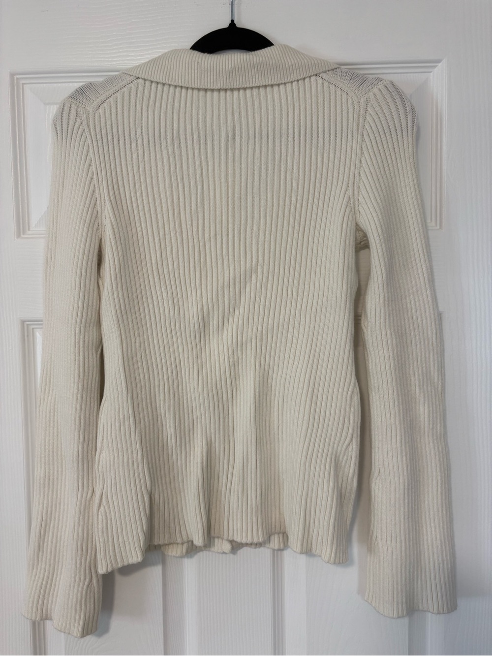 Z Supply Cream Ribbed Button-Front Knit Top - Picture 3 of 4